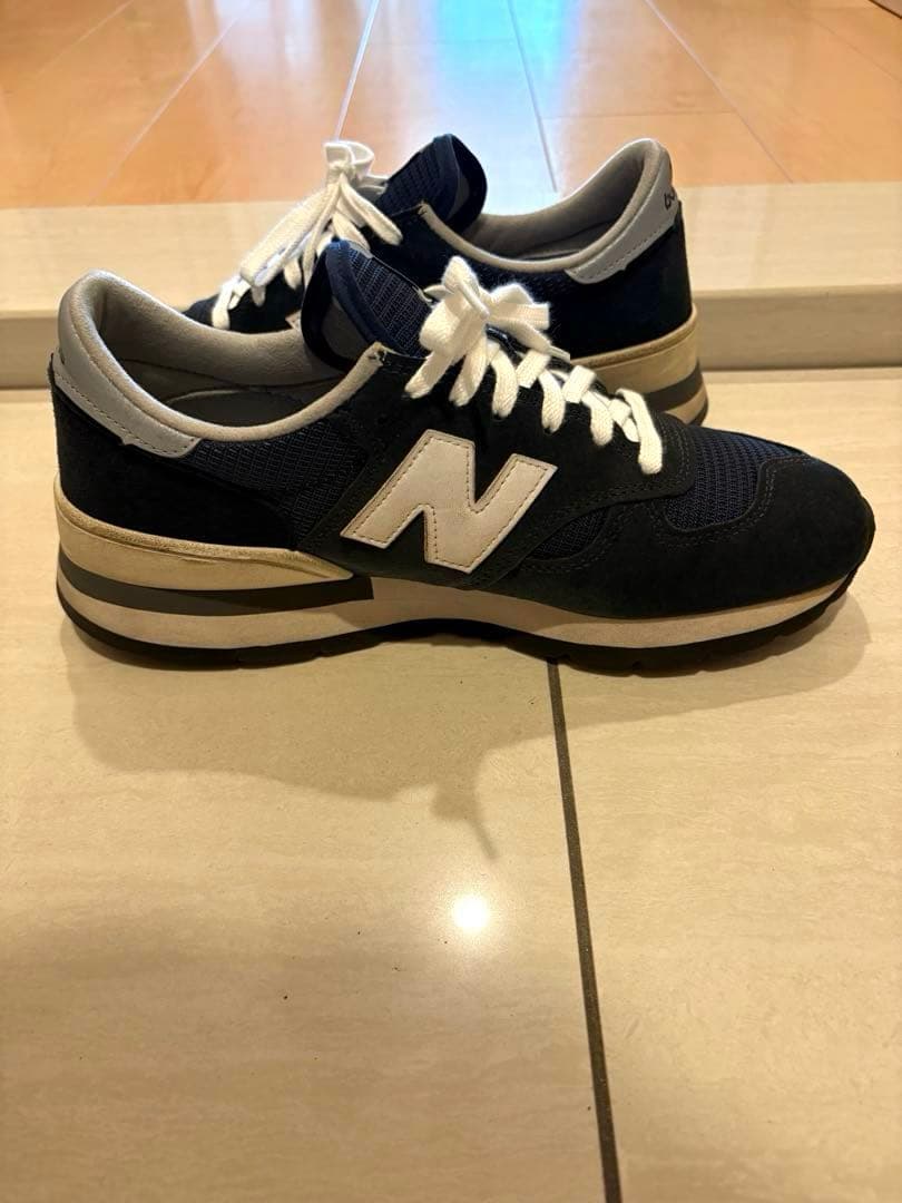 靴 New Balance M990 v1 NV NAVY 26cm
