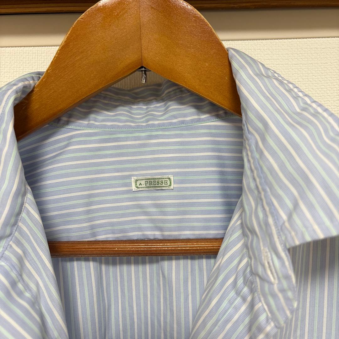 トップス a.pressee Regular Collar Shirt stripe