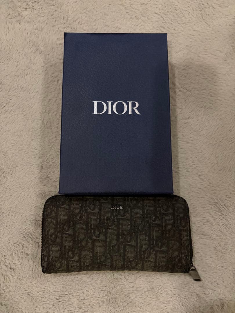 ［最終値下げ］Dior ロングジップウォレット　オブリークジャカード 箱付き