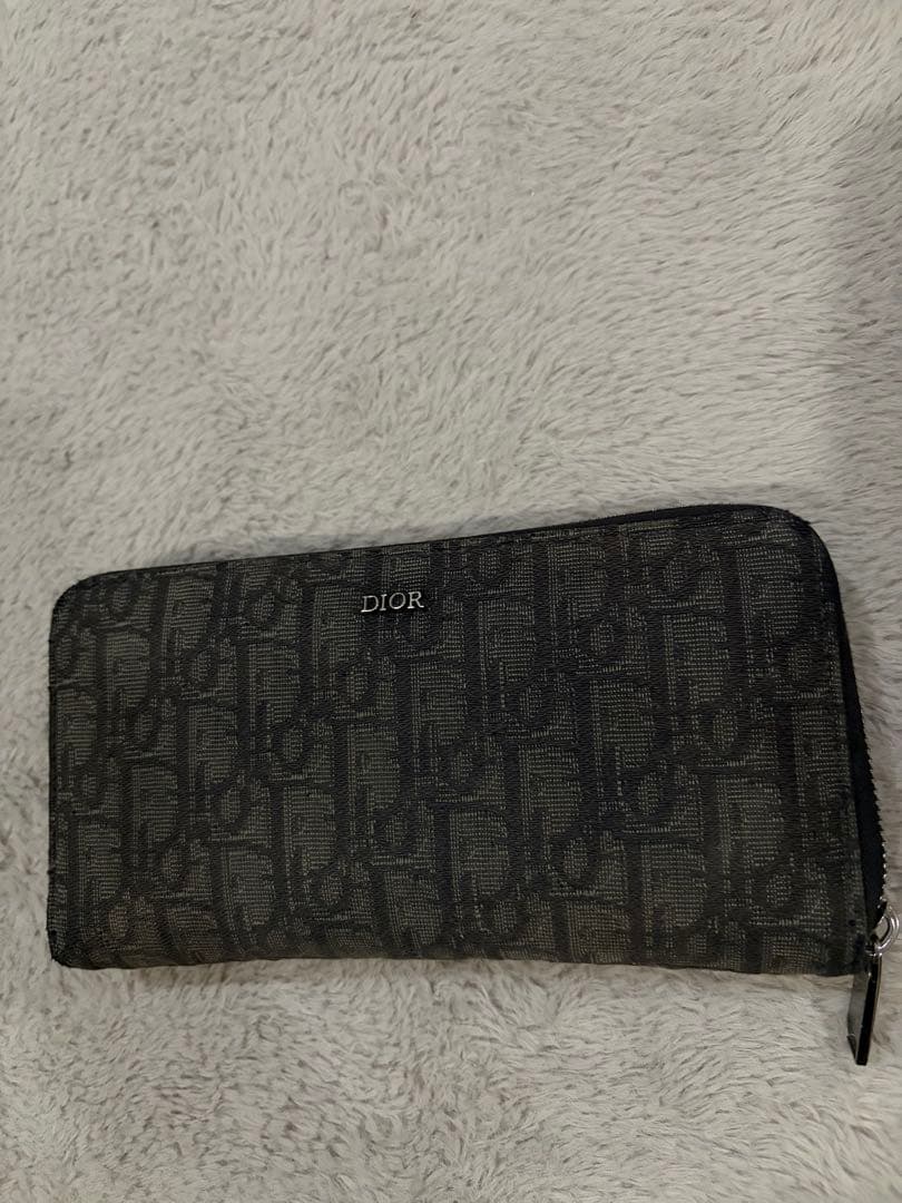 ［最終値下げ］Dior ロングジップウォレット　オブリークジャカード 箱付き