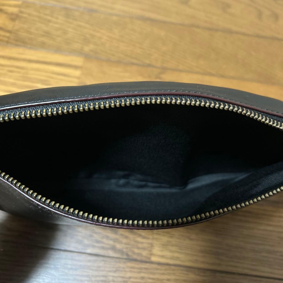 希少 COACH ウエストポーチ ボディバッグ ブラック レザー