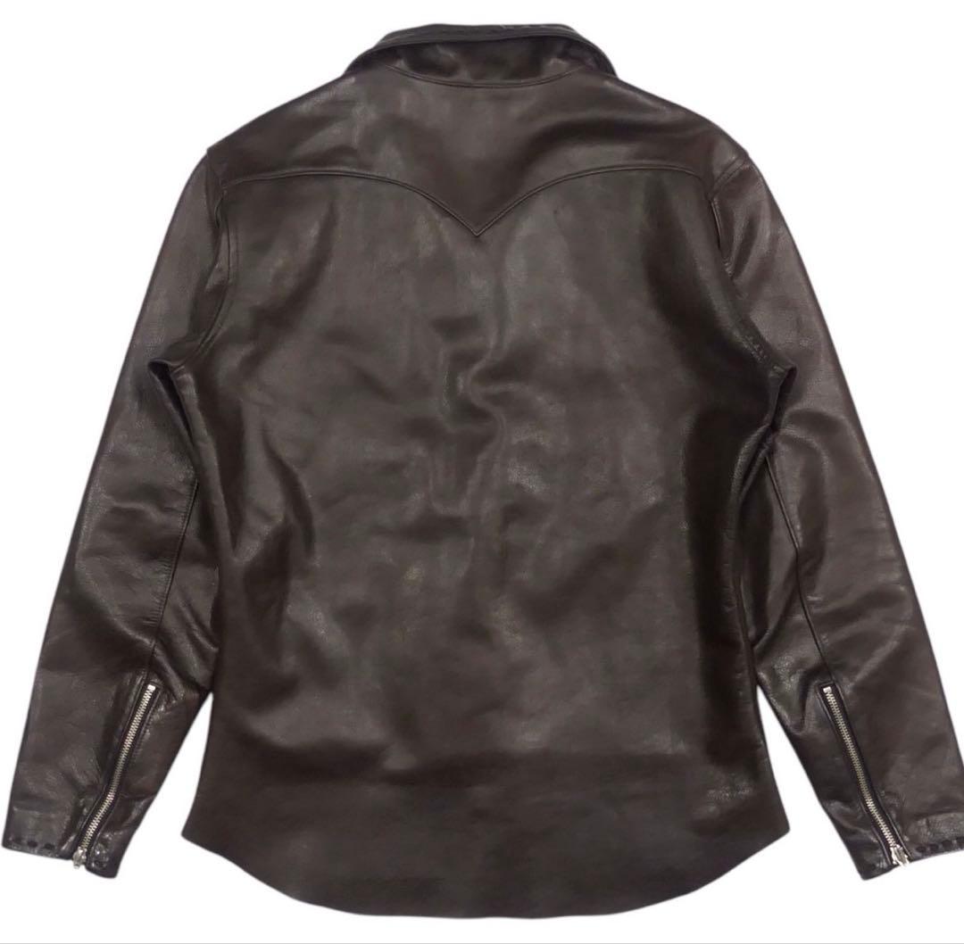 REDMOON ダークブラウン レザーシングルライダース