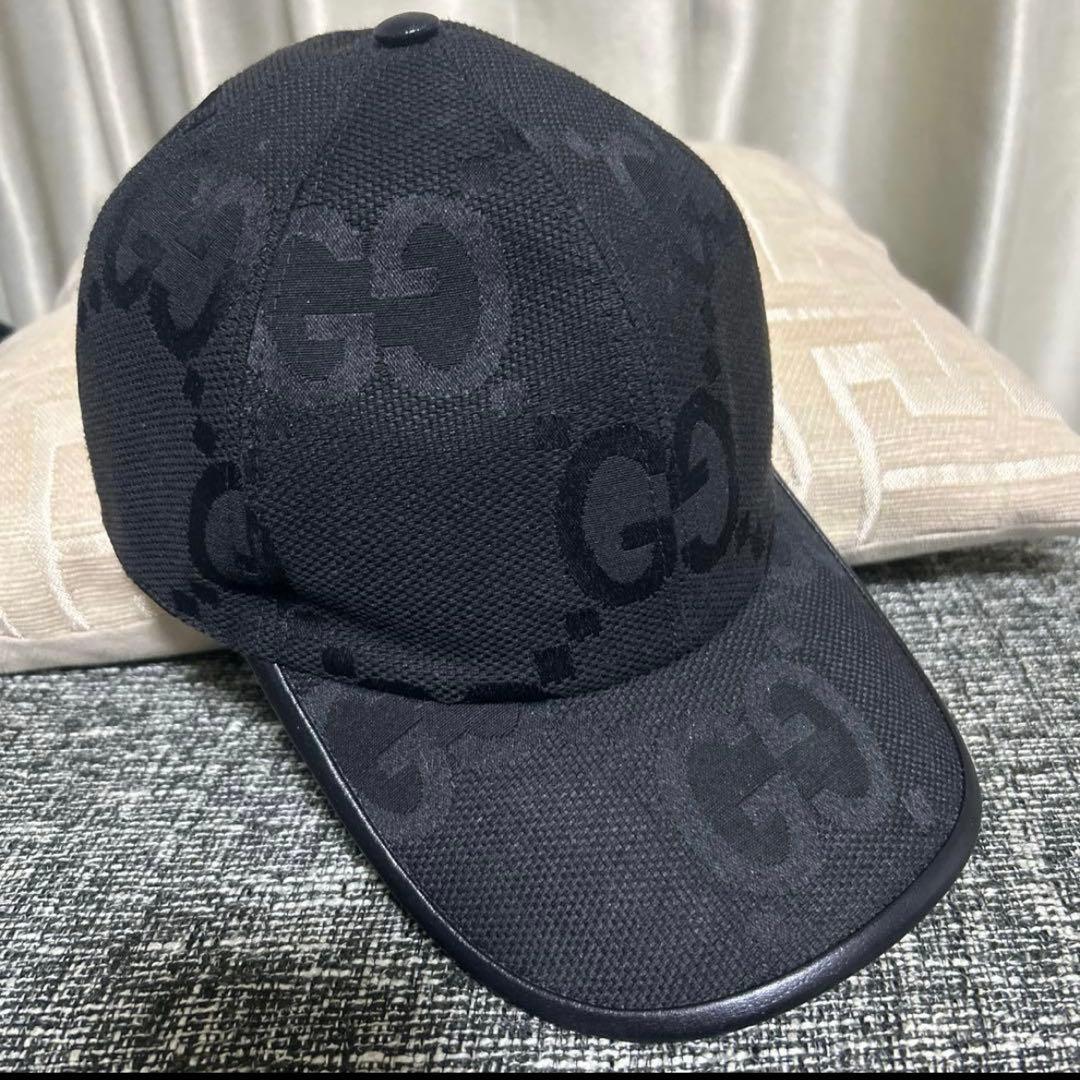 カイエンGTS様　美品　GUCCI キャップ　ブラック　正規品