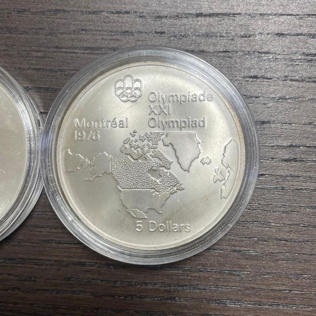 カナダ カナダ　モントリオールオリンピック　5ドル銀貨　2枚