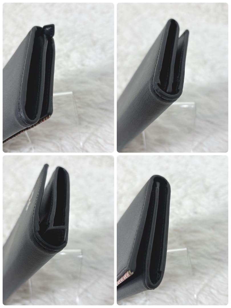 【美品】PaulSmith マーケトリーストライプラビット　折り財布