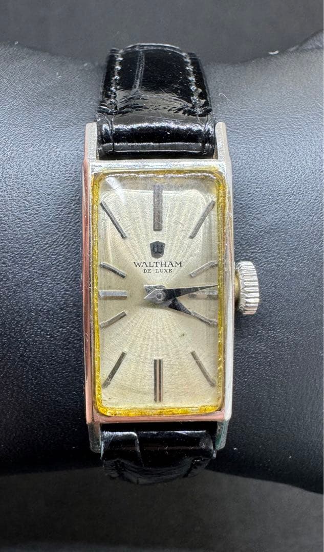 WALTHAM ウォルサム 手巻き プラチナ腕時計 レクタンギュラーケース