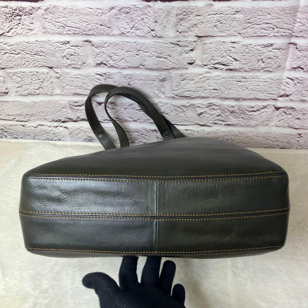 マザーハウス✨コハダ M A4可 オリーブ 牛革 レザー トートバッグ 肩掛け