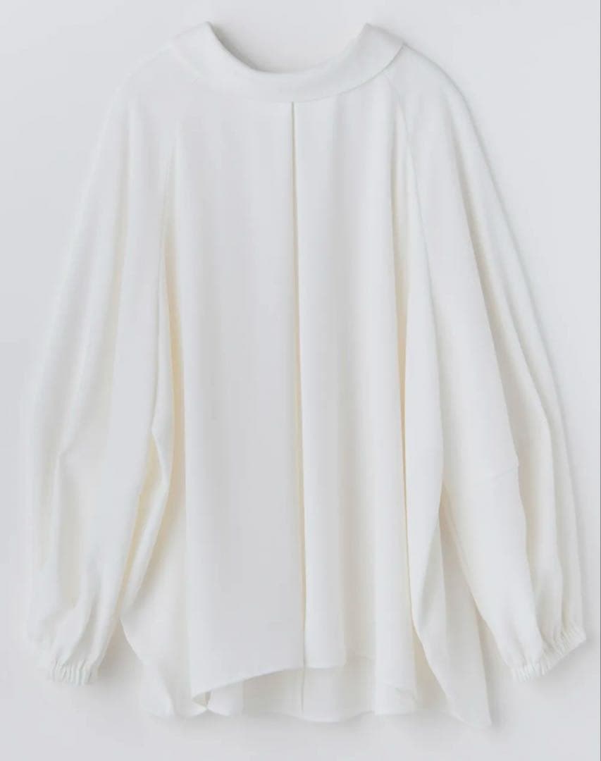 ENFÖLD ホワイト STAND DRAPE PULLOVER 38
