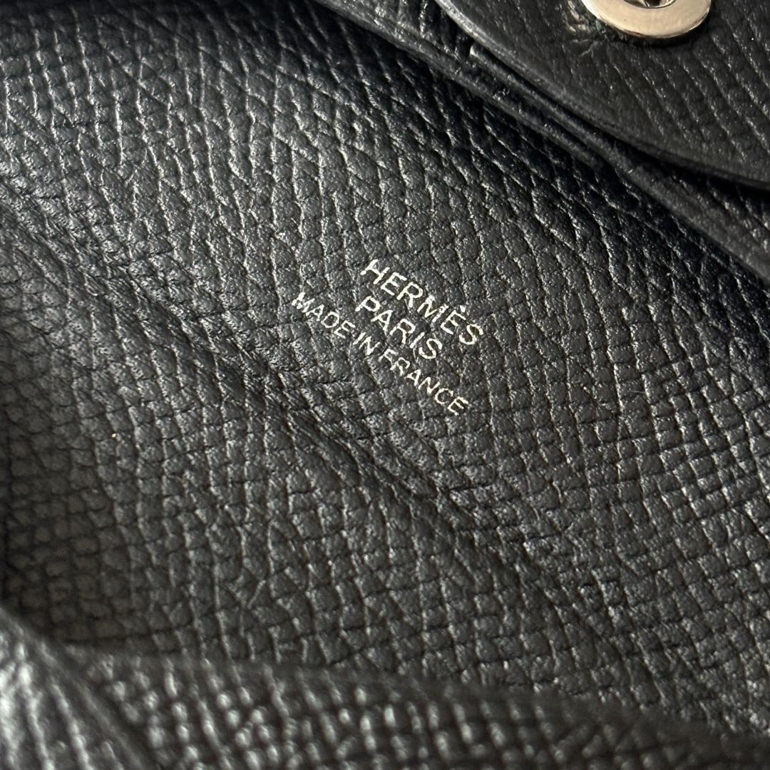 美品 A刻印『エルメス』バスティア エプソン ノワール ブラック ケース