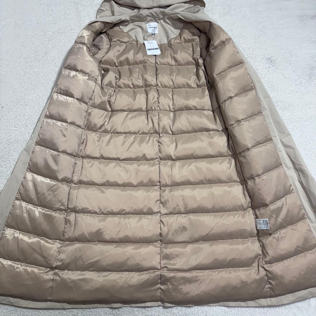 新品未使用　 インディヴィ　ダウンコート　ロング丈　ベルト付き　レディース