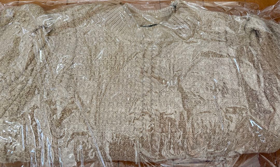 新品未使用　パールニットトップス　anuans ベージュ　パール