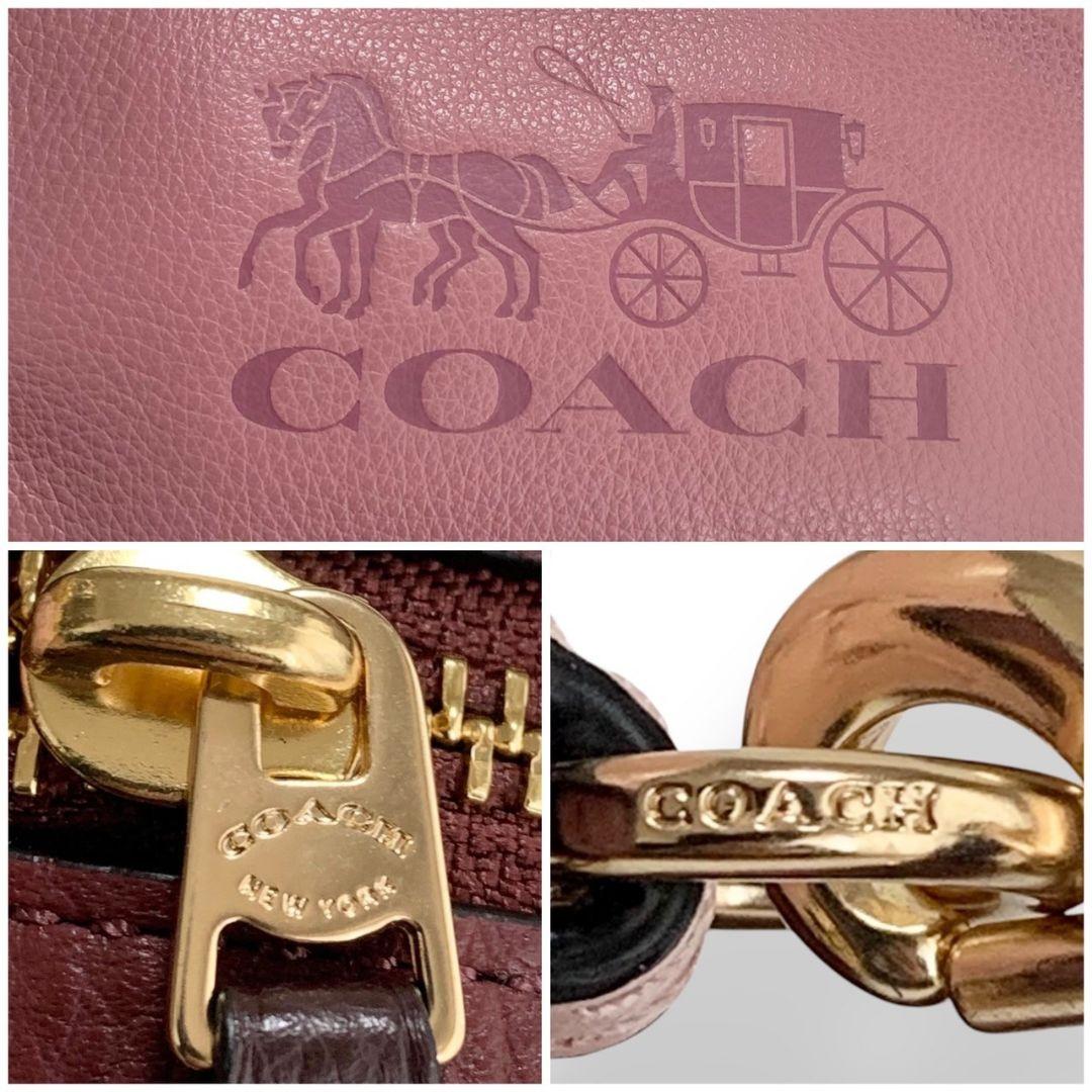 美品　コーチ　ショルダーバッグ　ボディバッグ斜めがけ　レザー　ゴールド金具