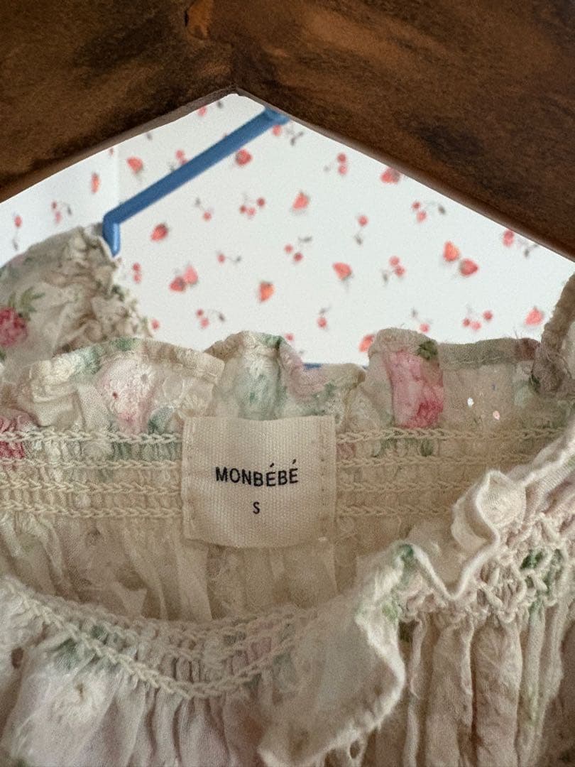 monbebe フラワーコットンワンピース　親子セット