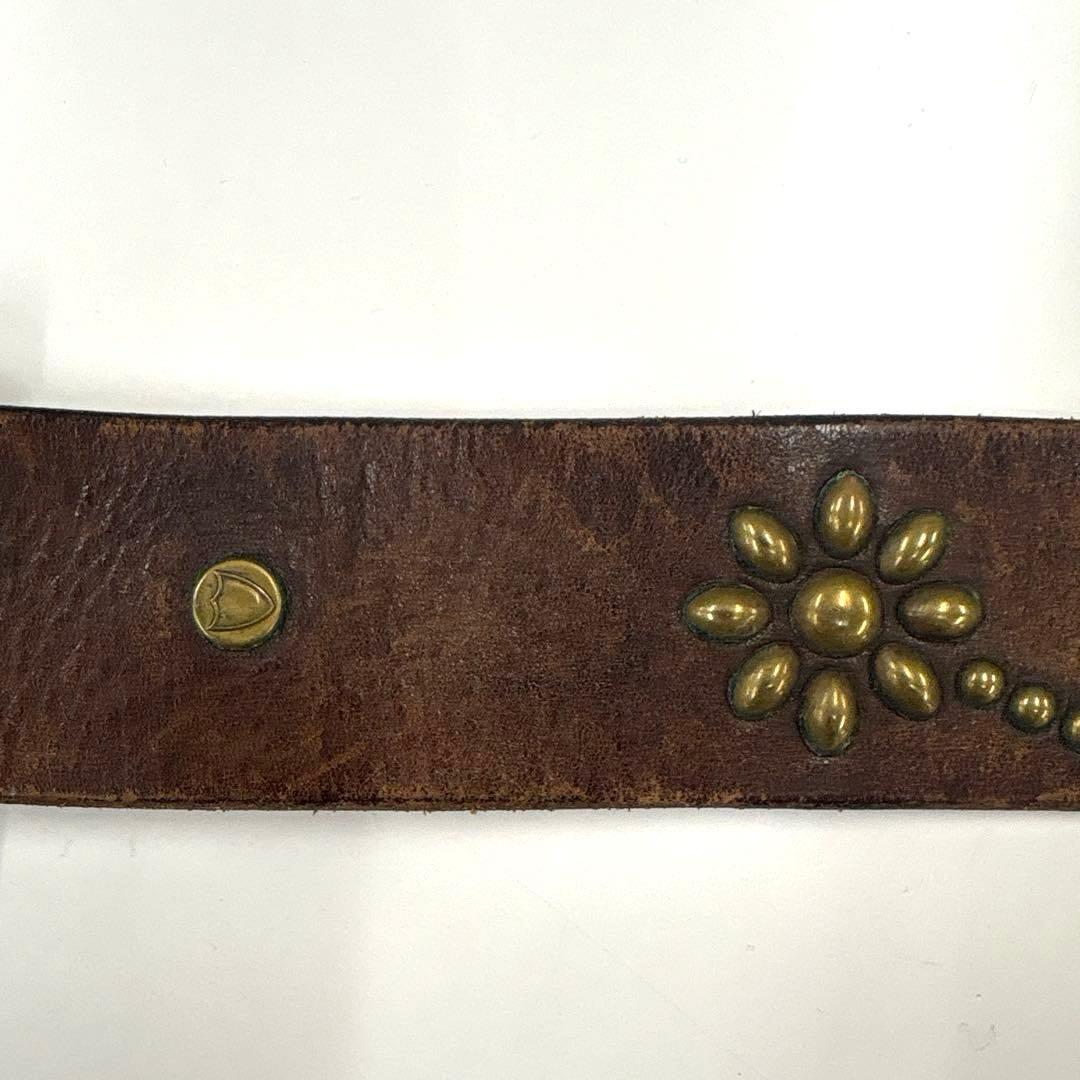 HTC フラワースタッズベルト＆HTC スタッズキーホルダー　セット販売