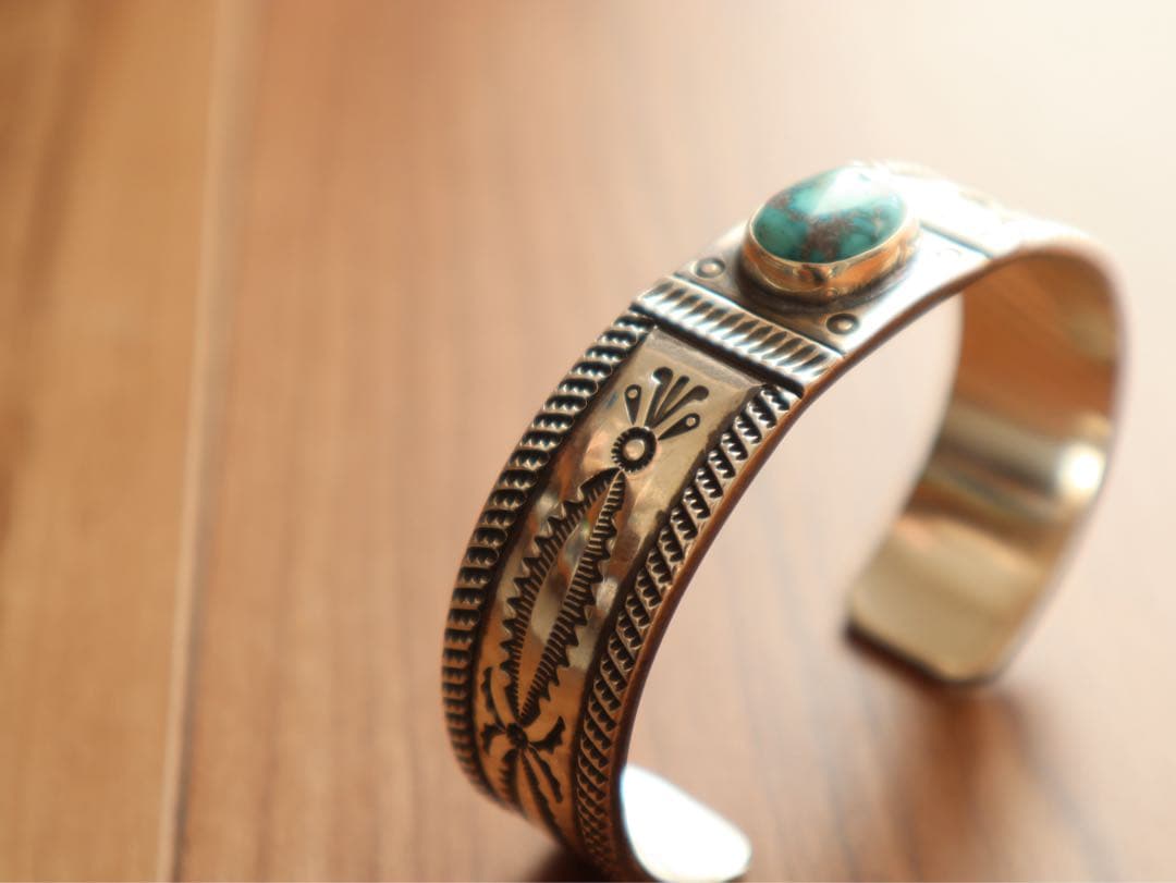 クレンドンピート　キャリコレイクターコイズバングル