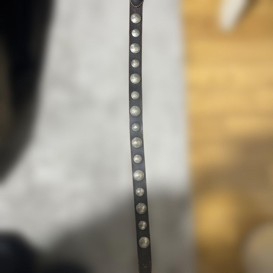 コンチョ　スタッズベルト　ドル　　イーグル　レザー　アメカジ　16連