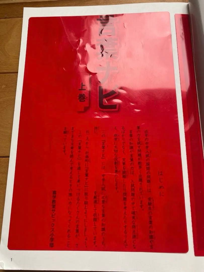 美品【2冊セット】サピックスSAPIX 言葉ナビ 上巻2022年/下巻2024年