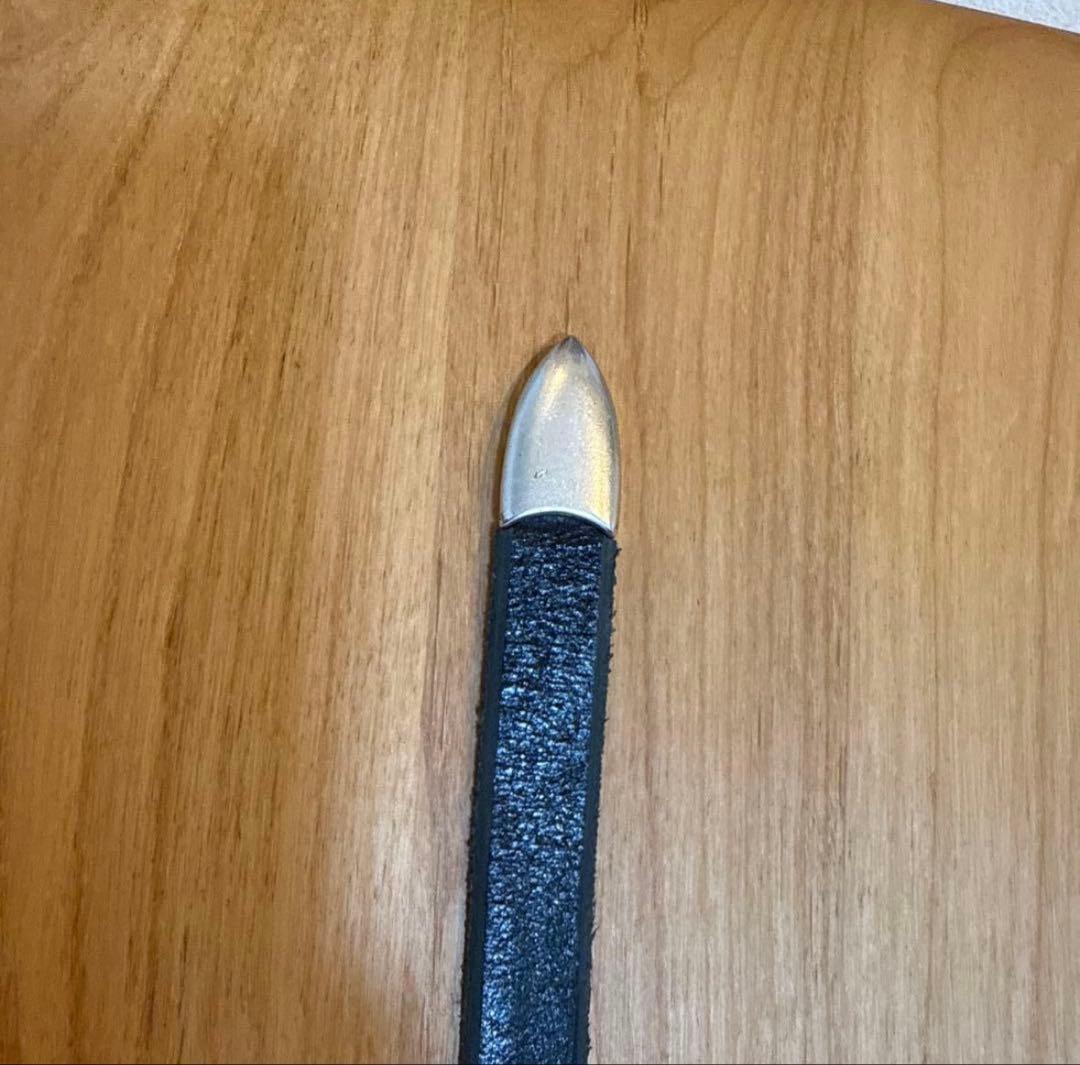 小物 OUR LEGACY 2CM BELT BLACK LEATHER L80