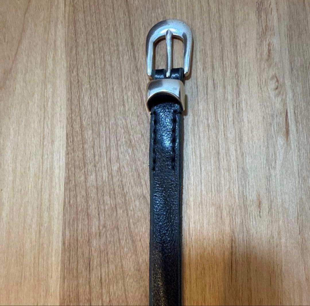 小物 OUR LEGACY 2CM BELT BLACK LEATHER L80