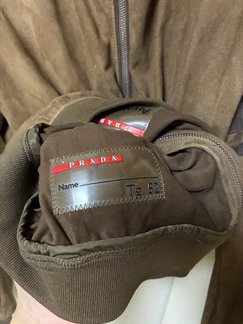 ジャケット・アウター special prada suede track jacket