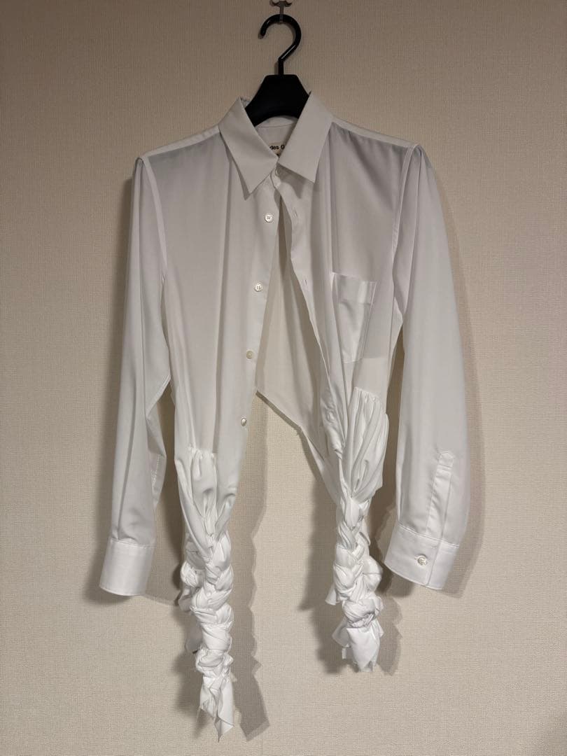 comme des garcons 25aw 白シャツ ねじねじ S試着のみ