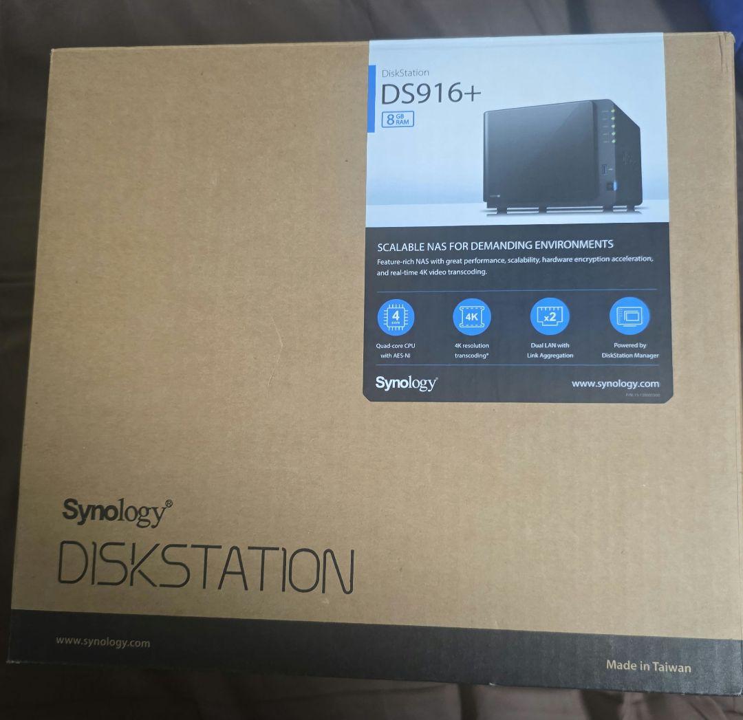 Synology DiskStation DS916+ 本体 8gbメモリー