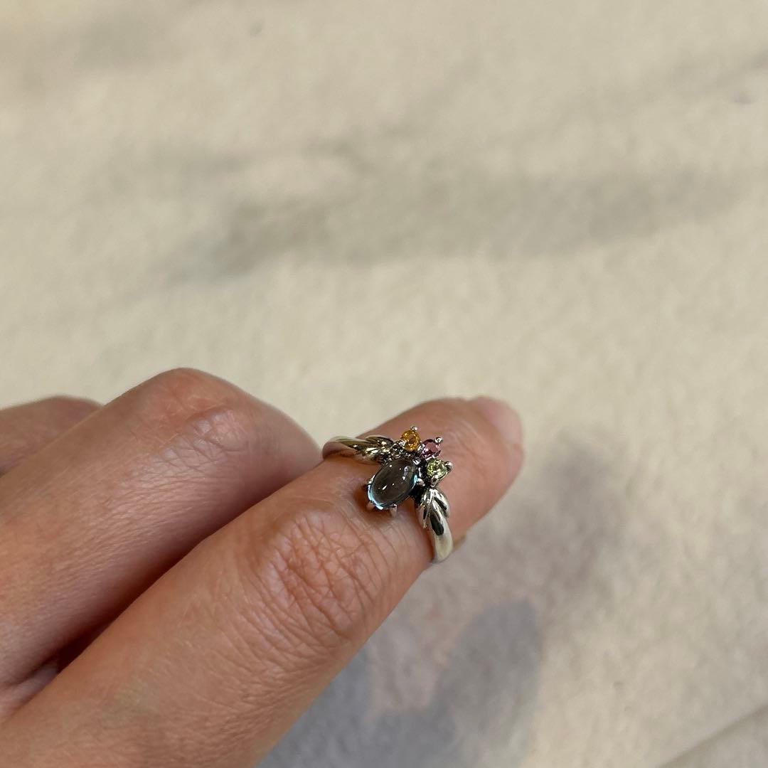 Euroヴィンテージ シルバー×マルチストーンリング