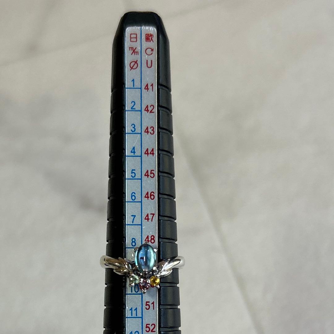 Euroヴィンテージ シルバー×マルチストーンリング