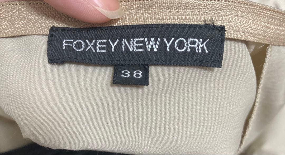 フォクシーニューヨーク　FOXEY カシュクールワンピース 38 ウォッシャブル