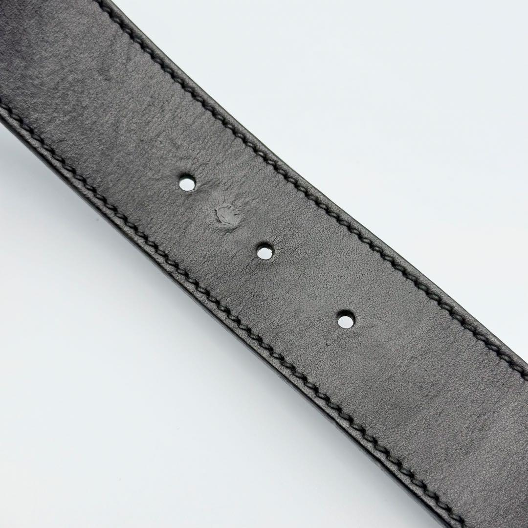 ✨良品✨グッチ ベルト インターロッキング メンズ GGバックル シルバー金具