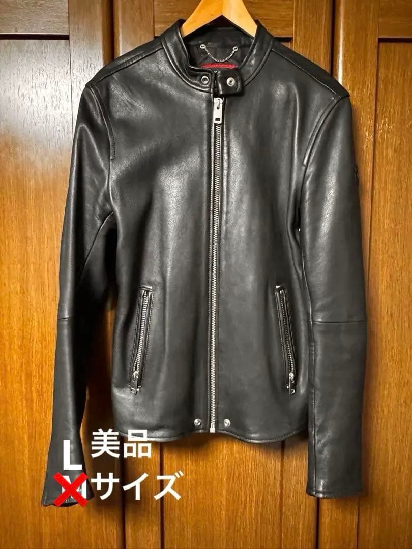 ブラック シングルライダースジャケット