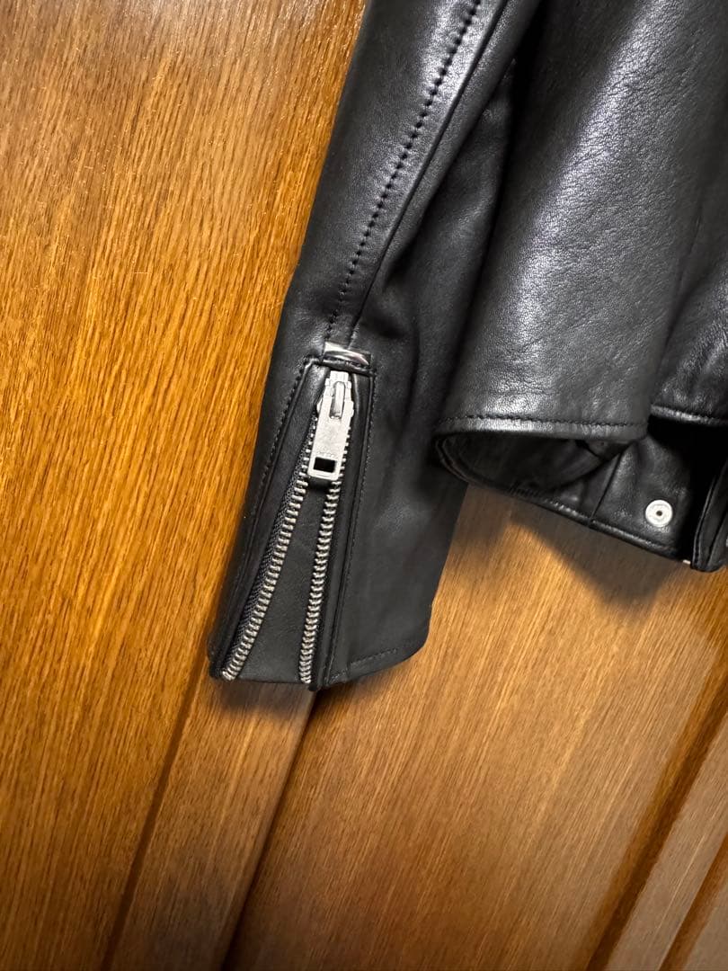 ブラック シングルライダースジャケット