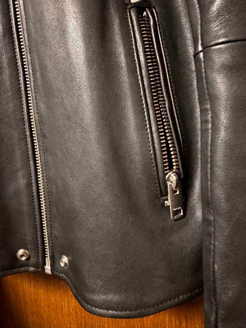 ブラック シングルライダースジャケット