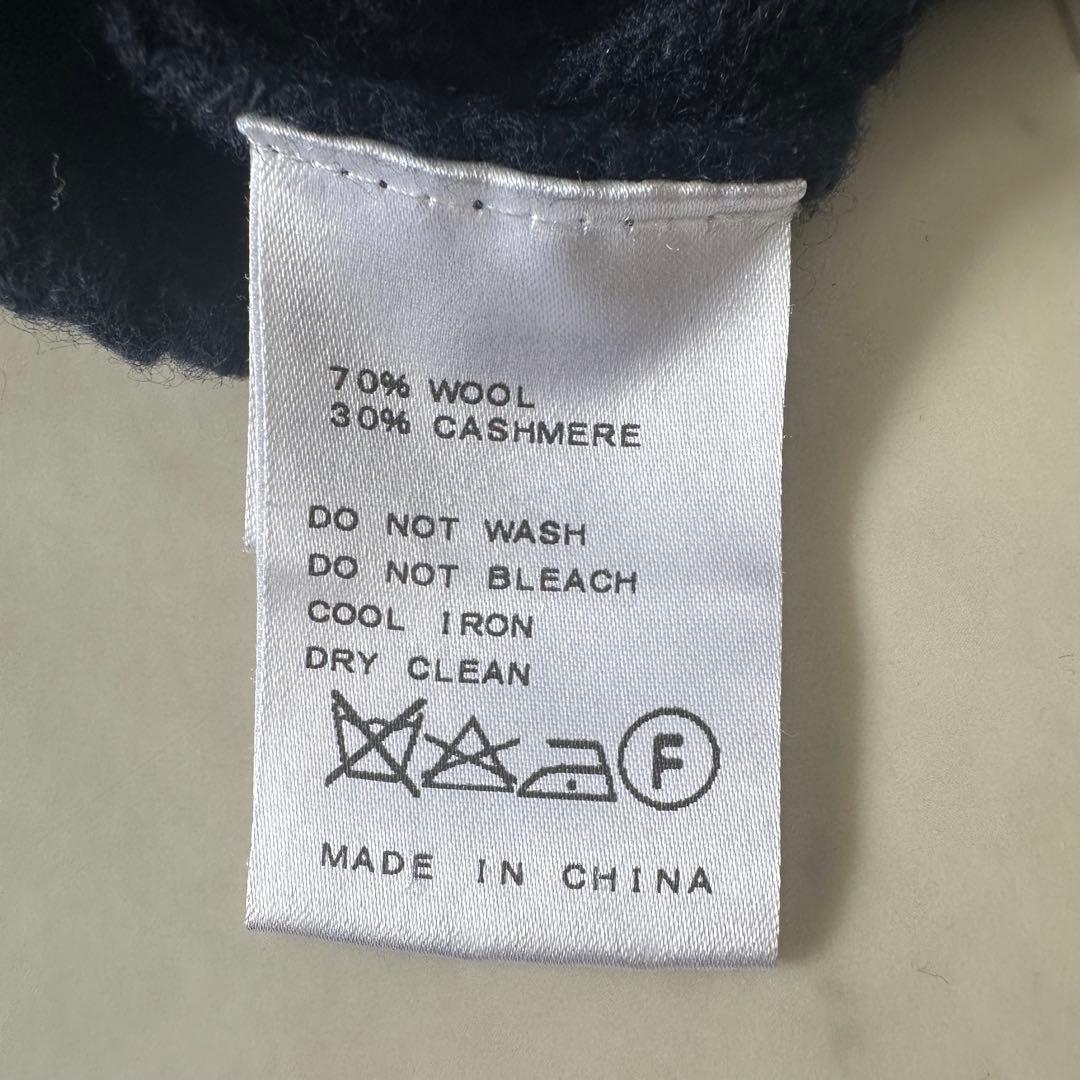 美品♪ドゥーズィエムクラス カシミヤ ウール ボトルネックニット ネイビー