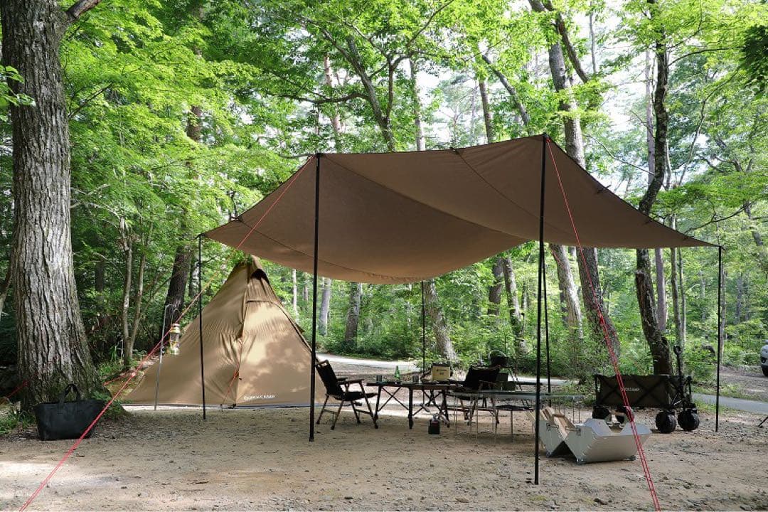 クイックキャンプ tc レクタ タープ 一度のみ使用