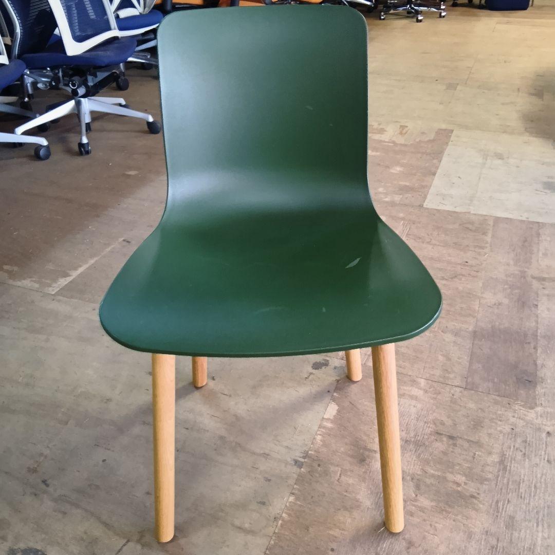 傷多数 Vitra ヴィトラ HAL Wood チェア 木製脚 グリーン