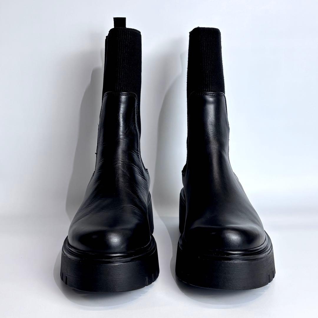 新品同様 CORSO ROMA 9 コルソローマ リブサイドゴアブーツ 23.5