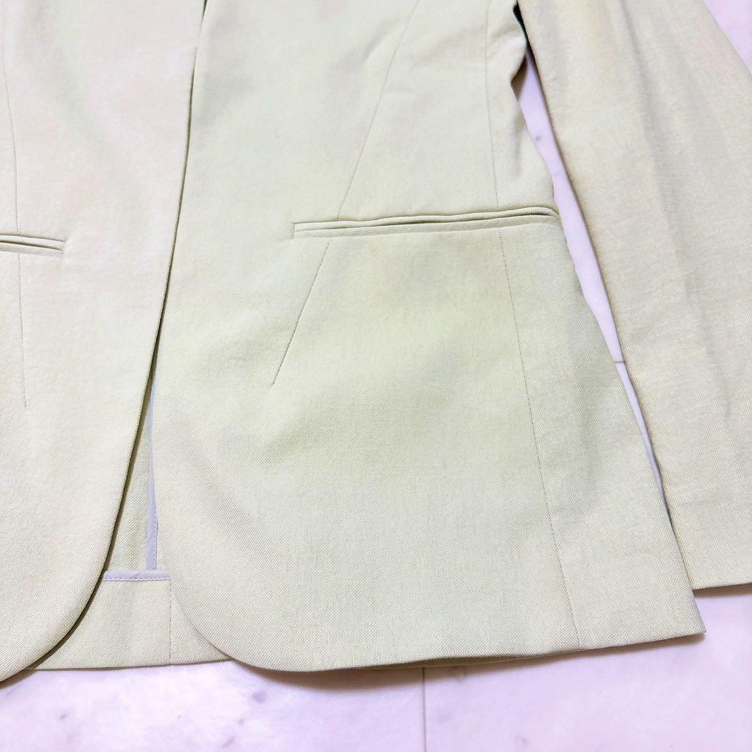 《23ss》セオリー パンツスーツセットアップ ノーカラージャケット ストレッチ