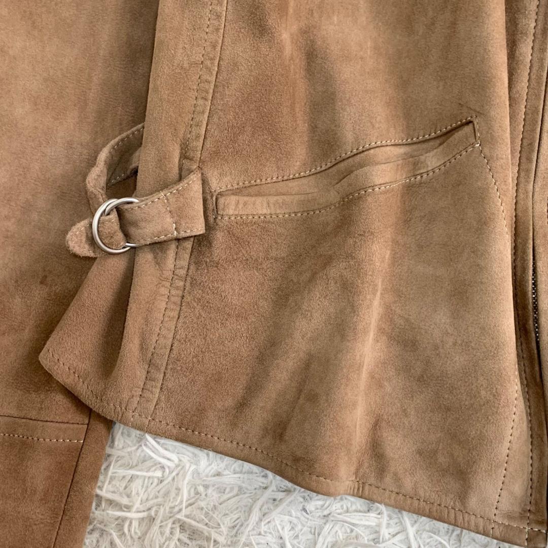 16495✨コモリ 羊革 レザージャケット シングルライダース 2 スエード