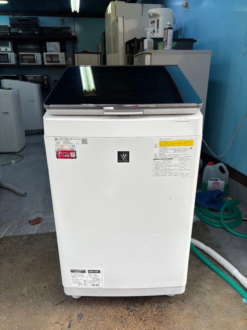 縦型洗濯機 本体 ガラス天板 ホワイト