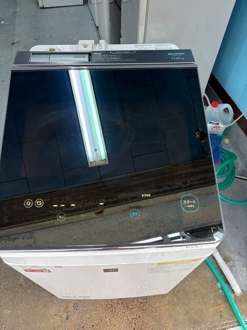 縦型洗濯機 本体 ガラス天板 ホワイト