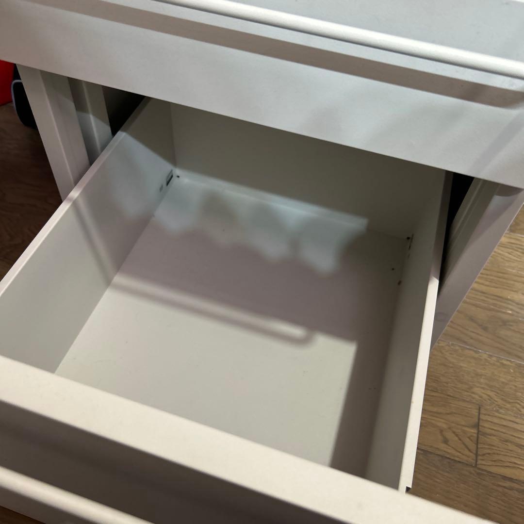 【最終値下】　無印良品 スチールキャビネット ライトグレー デスクワゴン 袖机