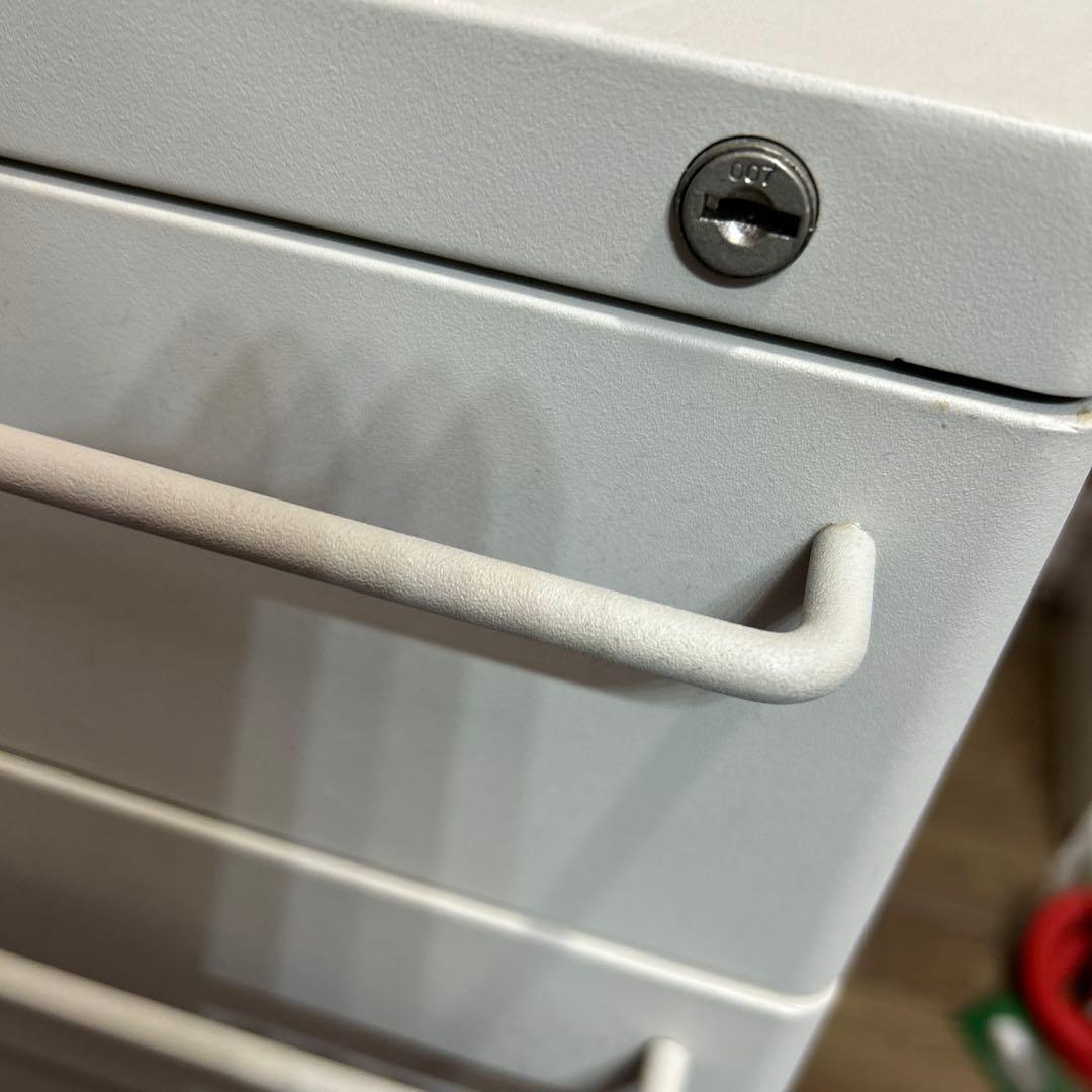 【最終値下】　無印良品 スチールキャビネット ライトグレー デスクワゴン 袖机