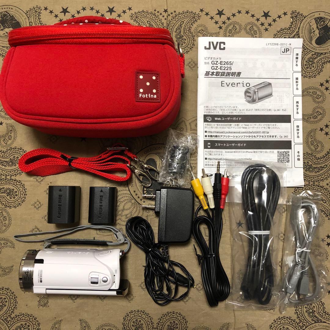 美品 JVC Everio GZ-E265 ホワイト ビデオカメラ
