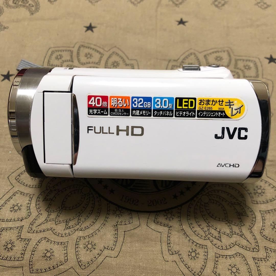 美品 JVC Everio GZ-E265 ホワイト ビデオカメラ