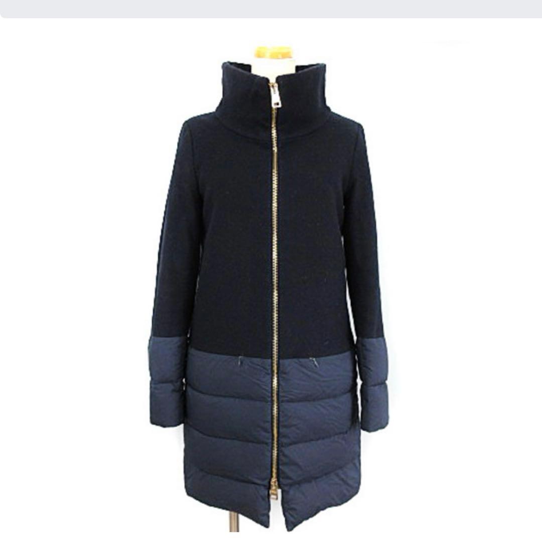 【美品】ヘルノ　ダウンコート ネイビー