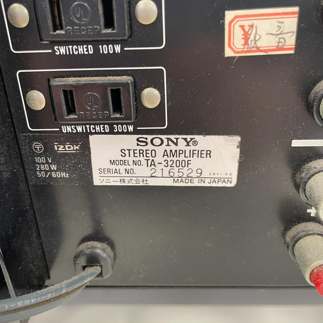 772097/SONY STEREO AMPLIFIER TA-3200F 通電