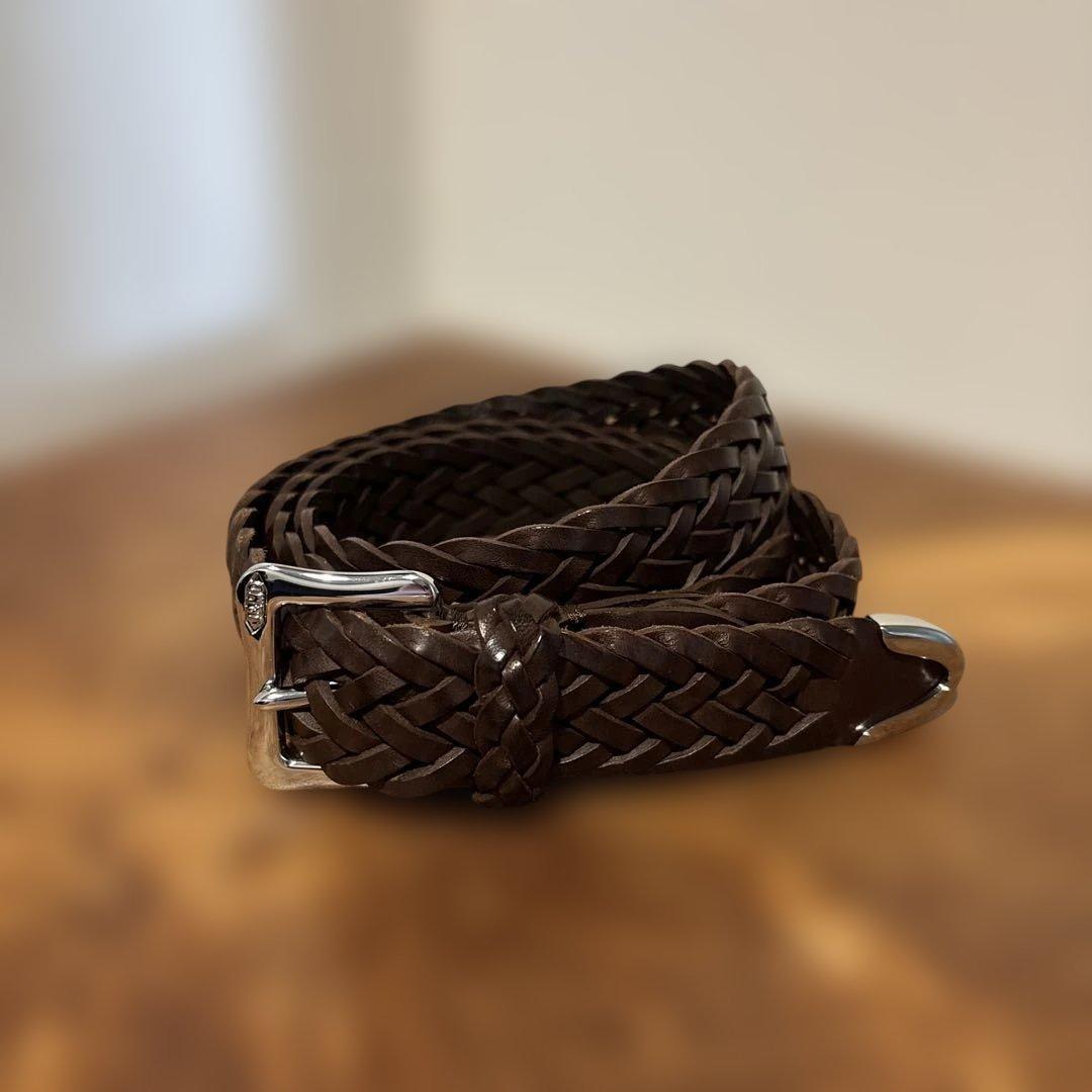 ヒ*コ様 J&M DAVIDSON レザーベルト ブラウン サイズ85