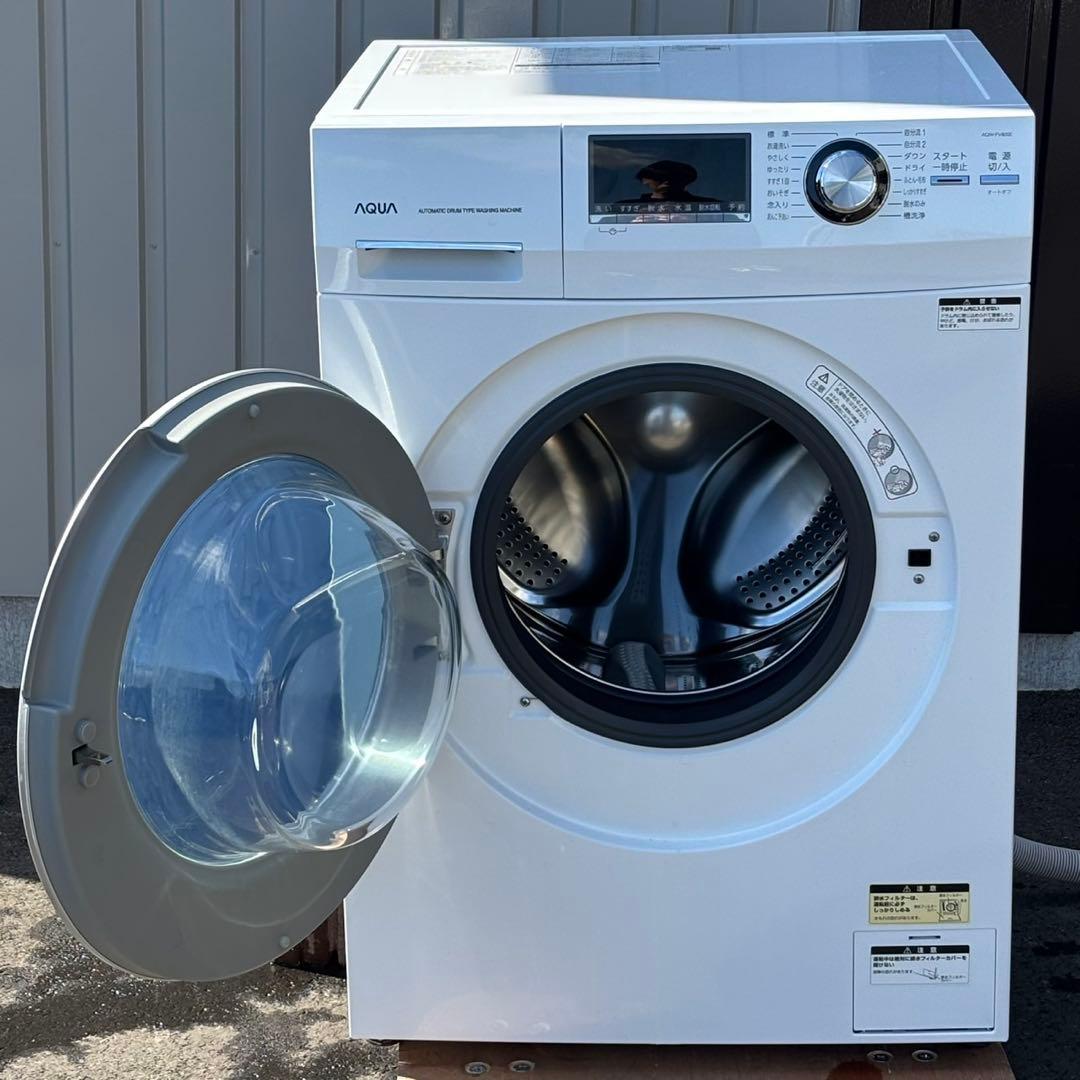 ♪送料込！設置対応◎2022AQUA 8kgドラム式洗濯機 AQW-FV800E