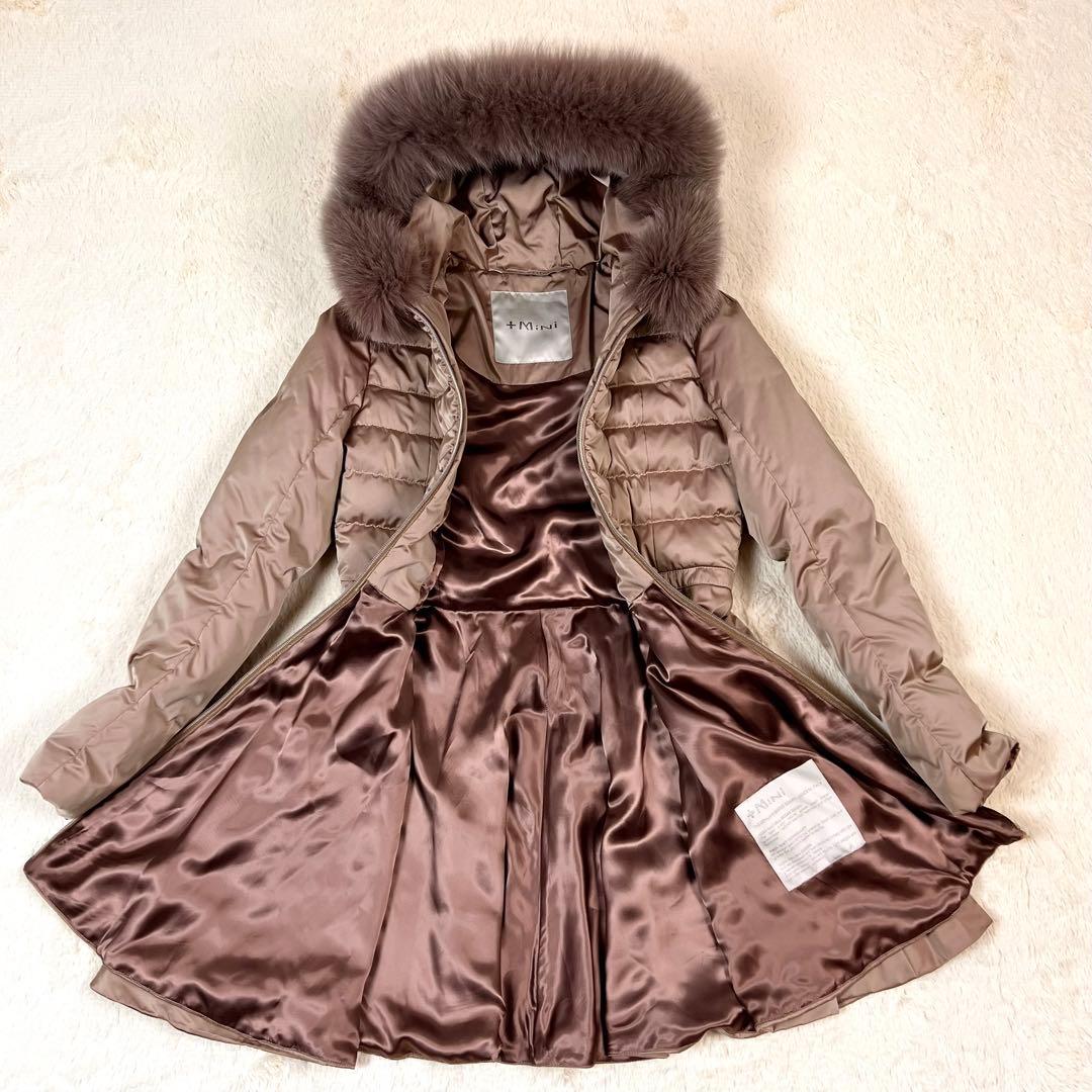 『美品』+MiNi ピュウミニ　ダウンジャケット イタリア　ピンクベージュ　42